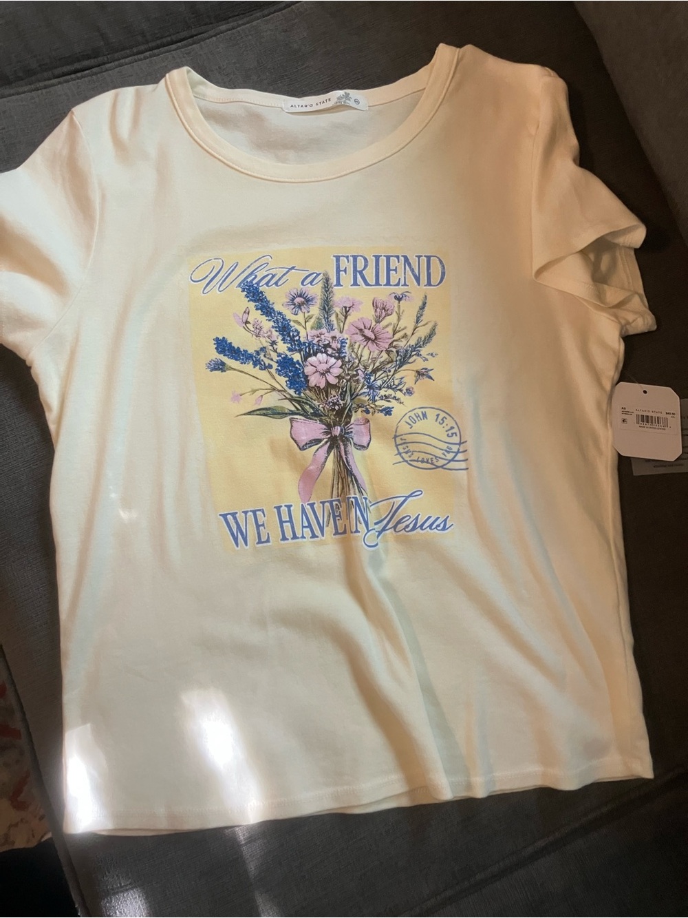 Altar’d State yellow baby graphic tee